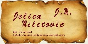 Jelica Miletović vizit kartica